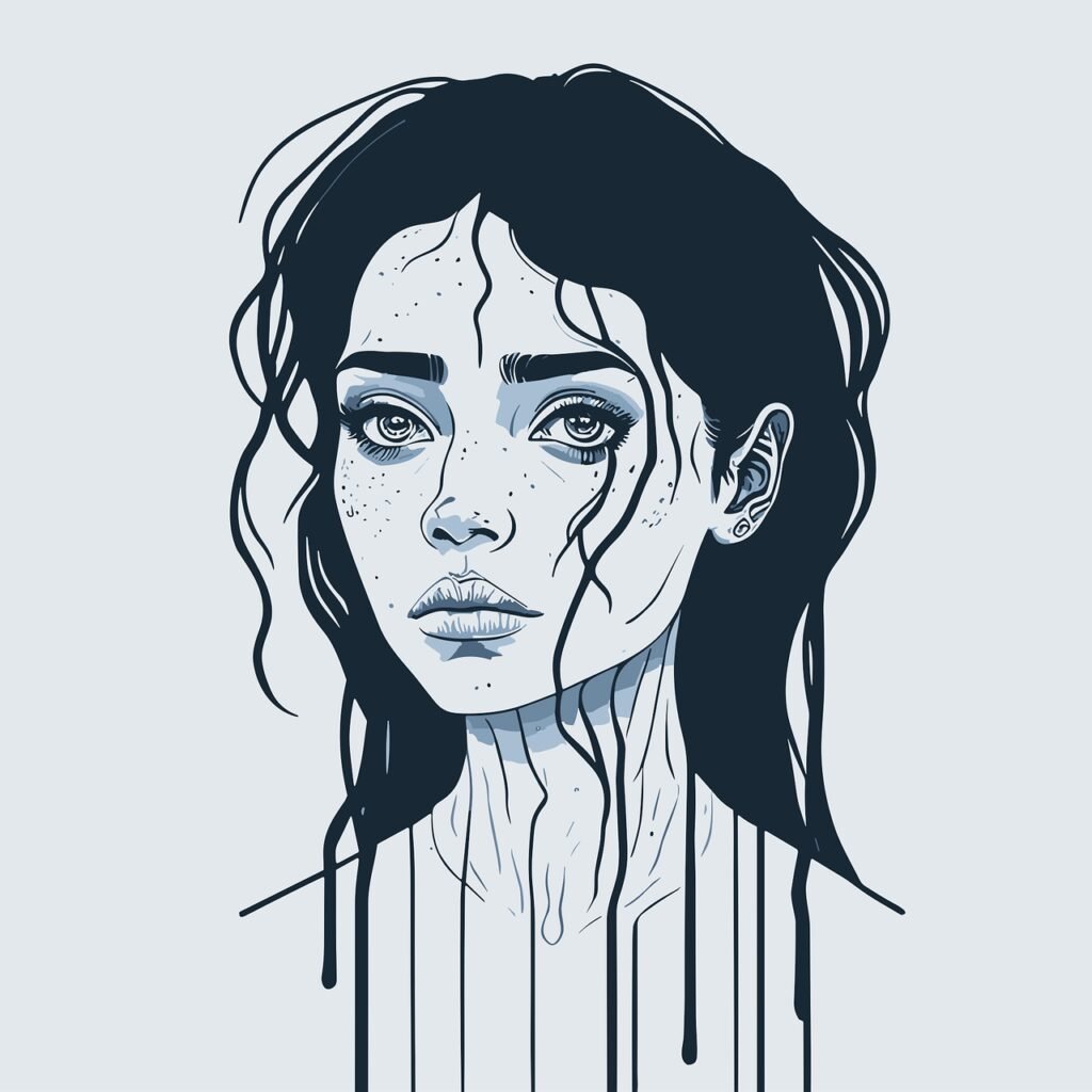 ai generated, girl, crying